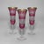 Early 20th Century Three Antique Bohemian Rose Floral Cut to Clear Crystal Champagne Flutes For Sale - Image 5 of 6