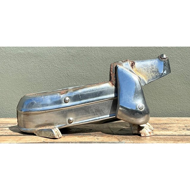 Vintage Chrome Bumper Abstract Dachshund Sculpture For Sale - Image 12 of 16