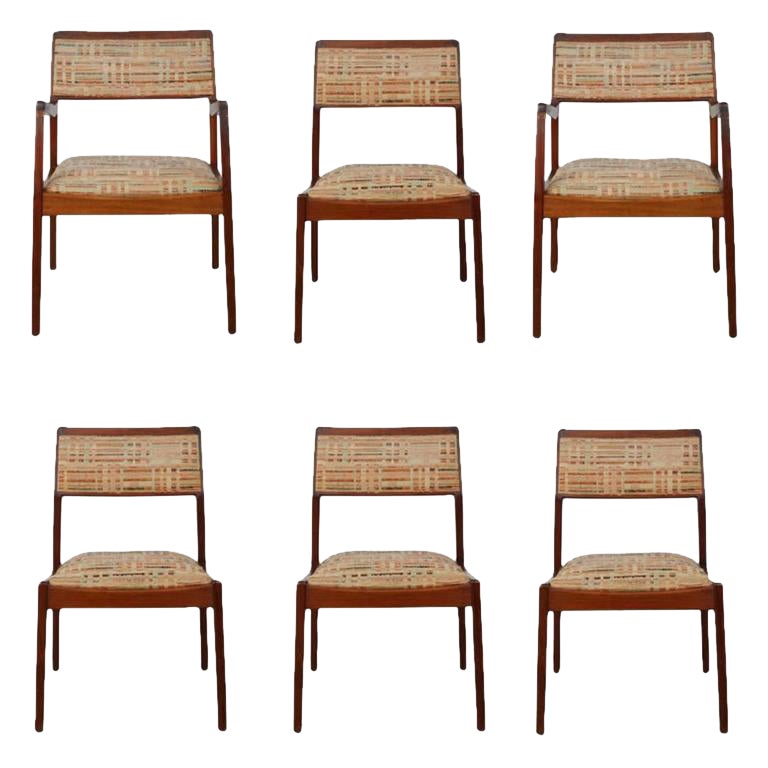 Circa 1960 Jens Risom Playboy Chairs Set Of 6 Chairish