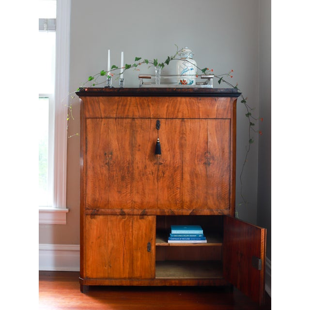 Wood 19th C Biedermeier Secretary Desk, Secrétaire À Abattant For Sale - Image 7 of 18