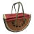 Vintage Boho Trompe L’Oeil Watermelon Wicker Picnic Basket. For Sale