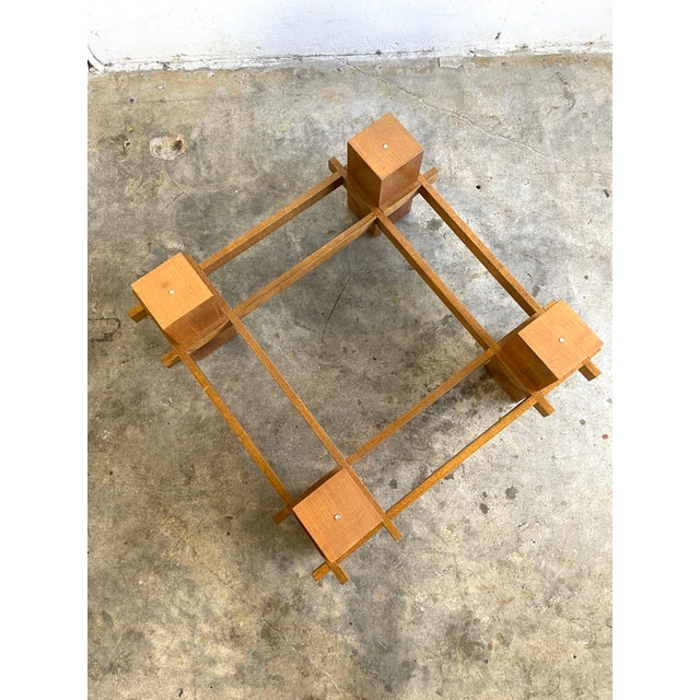 Mid Century Modern Italian Glass Top Coffee Table For Sale - Image 4 of 10