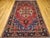 Vintage Persian Heriz Serapi Rug, Hand-Knotted Wool, Geometric Pattern, Red & Navy, 6x9 For Sale - Image 12 of 18