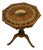 Antique Swiss Black Forest Hand Painted Walnut and Beech Folk Art Occasional Lamp Side Table, 1900 For Sale