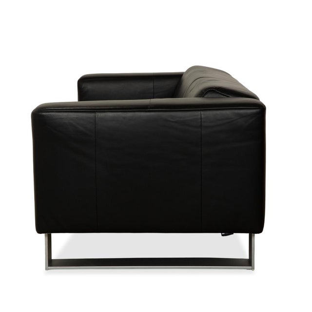 BMP 622 3-Seater Sofa in Black Leather from Rolf Benz For Sale - Image 14 of 15