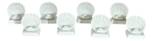 Vintage Set of 8 Ceramic Shell Place Card Holders