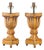 Mid 20th Century Italian Midcentury Painted and Carved Table Lamps with Stylized Foliage - a Pair For Sale