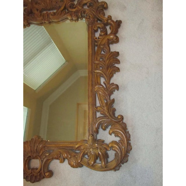 Vintage Mid 20th Century Gold Ornate Mirror For Sale In Naples, FL - Image 6 of 9