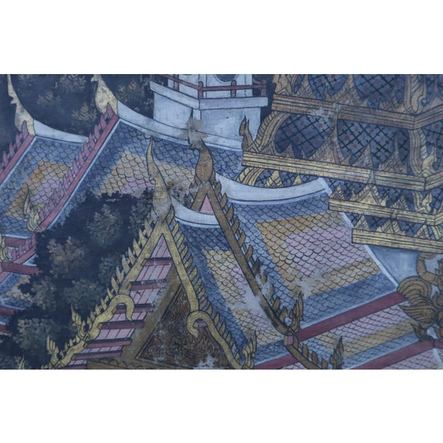 Large Antique Indian Mughal Painting With Gilt Frame For Sale - Image 10 of 11