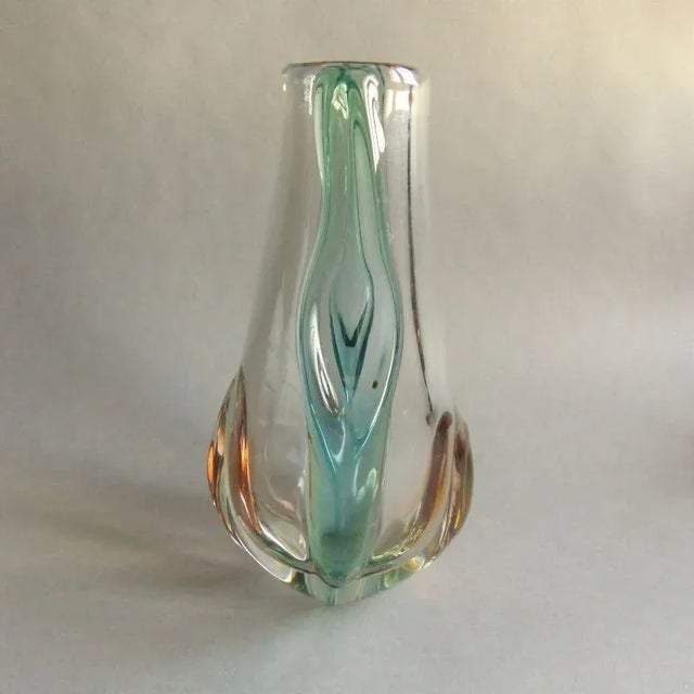 Mid-Century Modern Vase by Josef Hospodka for Chribsa Glas, 1950s For Sale - Image 3 of 7
