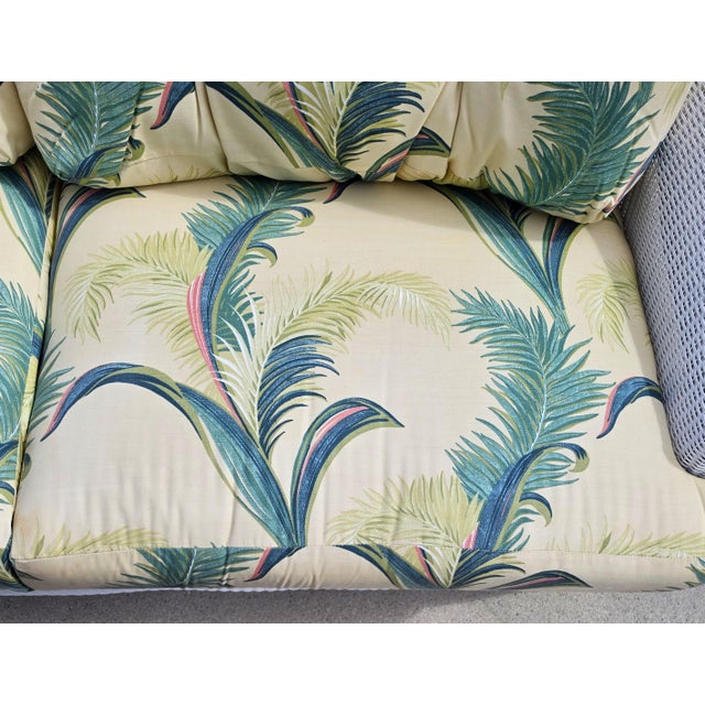Lloyd Flanders English Garden Loom Wicker 3 Piece Patio Set Indoor Outdoor For Sale - Image 9 of 16