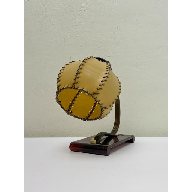 1930s Art Deco Bakelite and Celluloid Table Lamp, 1930s For Sale - Image 5 of 12