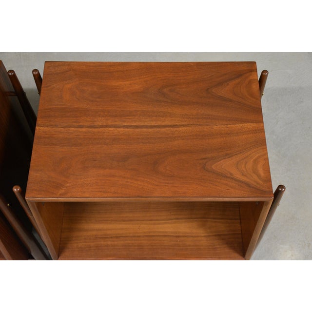 1960s Refinished Kipp Stewart Declaration Walnut Nightstands - A Pair For Sale In Boston - Image 6 of 9