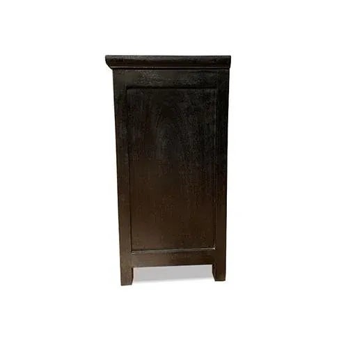 Asian Style Tibetan Hand Painted Motif Nightstand For Sale - Image 4 of 6