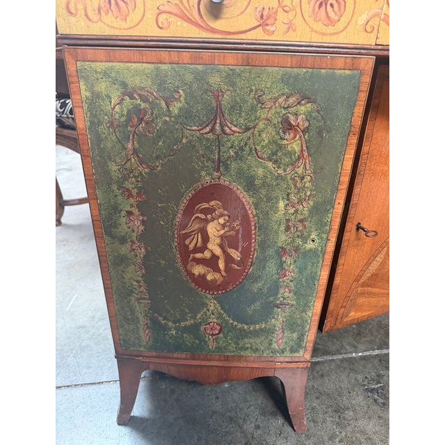 Early 20th-Century Antique Venetian Neoclassical Painted Vanity For Sale - Image 9 of 15