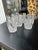 Crystal Cut Lowball Glasses in a Brilliant Cut Design .