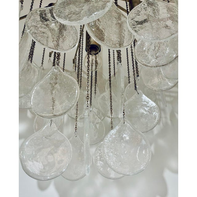 Modern Seeded Glass Goccia Pendant Light For Sale - Image 4 of 4