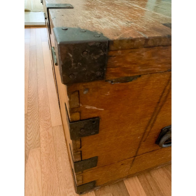 Antique Seafarer's (Captains) Chest From the Historic 18th C. Inn at Perry Cabin, St. Michaels, Md. For Sale - Image 12 of 13