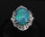 Late 20th Century Fine 7.41ct Natural Untreated Black Opal 2.06ct Diamond Platinum Ring Size 6 For Sale - Image 4 of 18