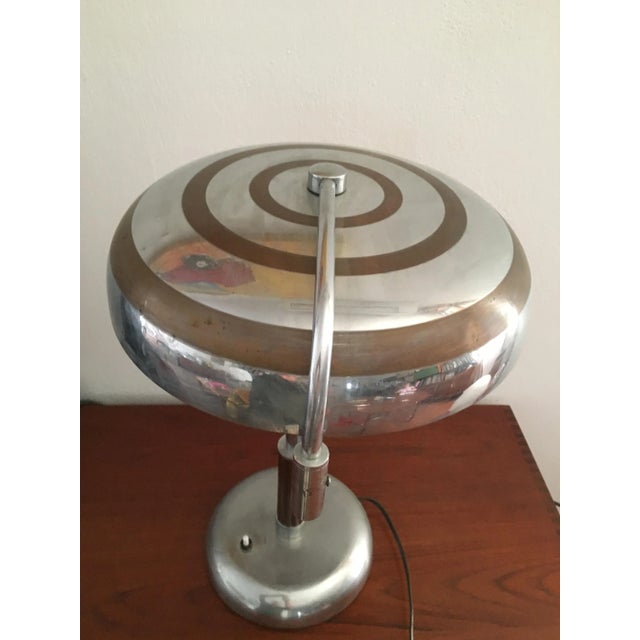 Mid-Century Italian Chrome Plated Table Lamp, 1940s For Sale - Image 6 of 12