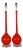 Vintage Murano Long Neck Red Orange Lamps For Sale