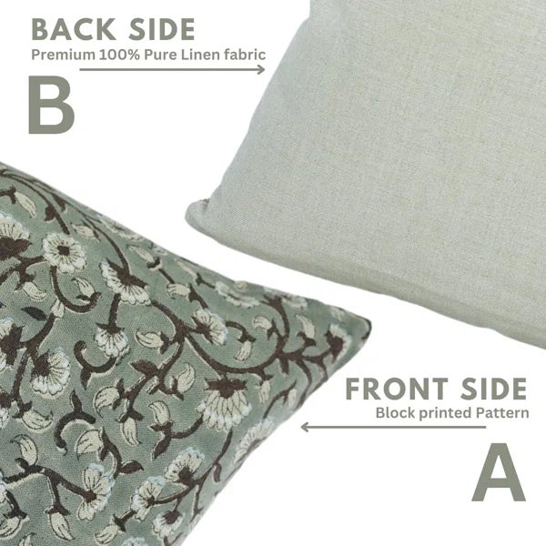 Elevate your space with the timeless charm of the Himachal Block Print Cushion Cover. Crafted from premium Pure linen,...