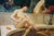 Textile Mid 20th Century The Harem Bathhouse Nude Hookah Smoking Oil Painting After Jean Leon Gerome 31" For Sale - Image 7 of 12