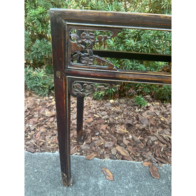 Wood Long Old Asian Console Table For Sale - Image 7 of 11
