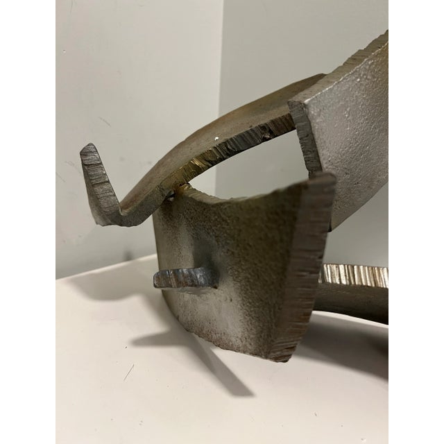 Heavy 0.5” Thick Steel Abstract Steel Sculpture, Procured In Rural Vermont, One Of A Kind, Artist Unknown