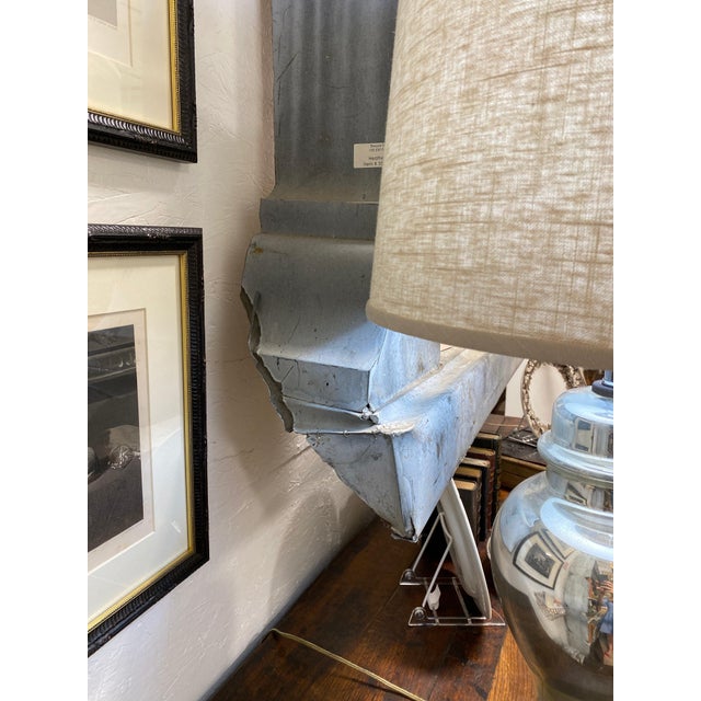 French French Zinc Window with Mirror For Sale - Image 3 of 4