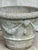 American Mid 20th Century Pair of Neoclassical Cast Stone Garden Urns With Mask and Garland Motifs For Sale - Image 3 of 13