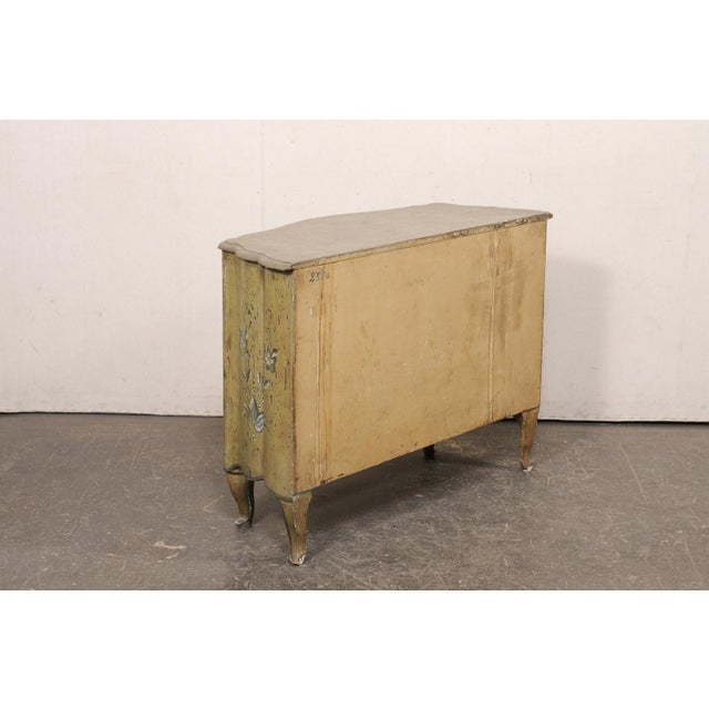19th Century Italian Hand-Painted Bow-Front Cabinet For Sale - Image 9 of 12
