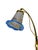 Art Nouveau Brass Table Lamp with Glass Paste Lampshade, 1920s For Sale - Image 6 of 11