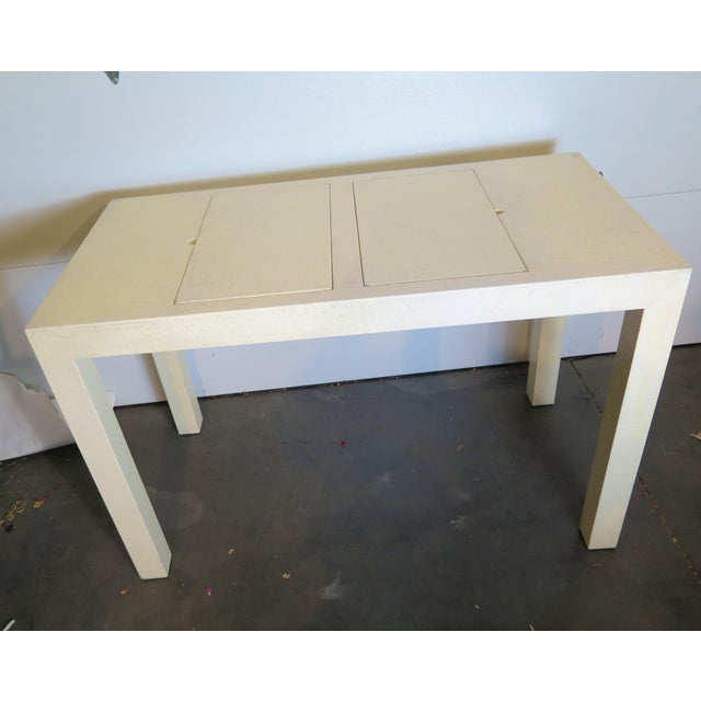 Karl Springer LTD Authentic 1977 Karl Springer Goatskin Backgammon Table For Sale - Image 4 of 11