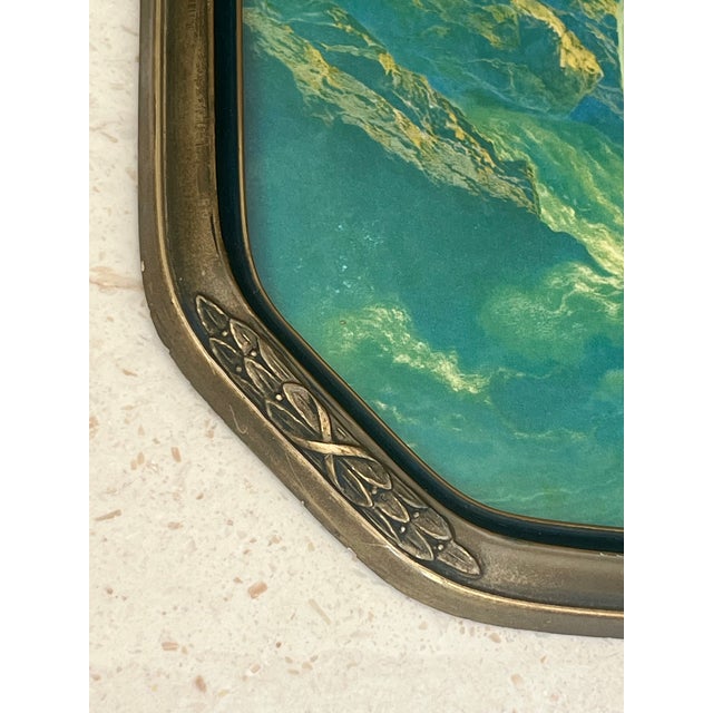 1920s Maxfield Parrish 1920's Original Lithograph 'Canyon' in Ornate Wood Frame For Sale - Image 5 of 7