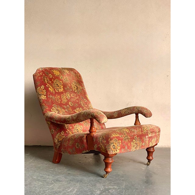 Vintage Boho Edwardian Steamer Chair and Foot Rest For Sale - Image 4 of 8