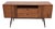 Scandinavian Designs Lanson Sideboard 59 In, Solid Poplar, Light Walnut With Brass-Capped Legs For Sale