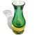 Beautiful vintage Murano hand blown Sommerso yellow green Italian art glass bud flower vase. Attributed to designers Mario...