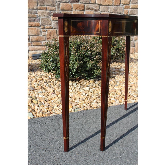 Stickley Flame Mahogany Consoles—A Pair For Sale - Image 11 of 18