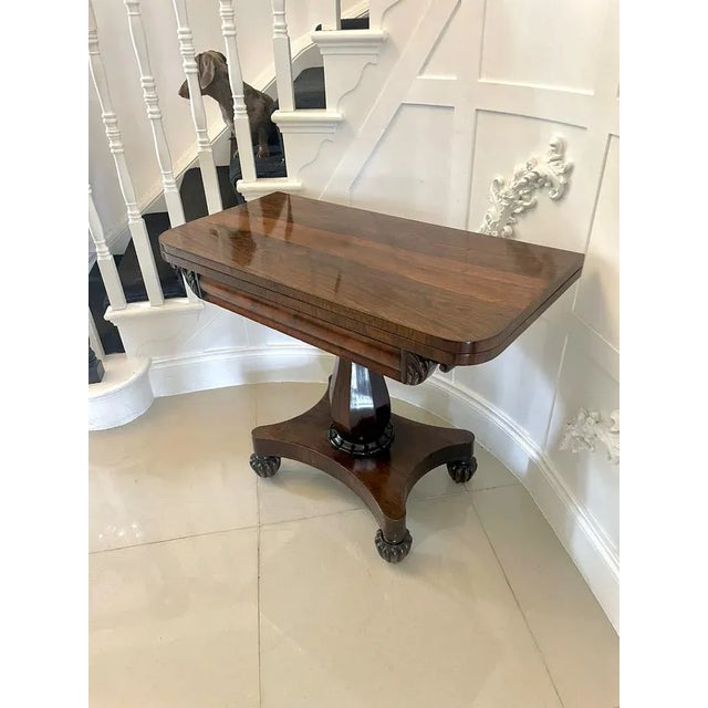 Hollywood Regency Regency Rosewood Tea/Console Table, 1830s For Sale - Image 3 of 13