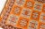 1960s Handwoven Orange & Pink Geometric Area Rug For Sale - Image 5 of 9