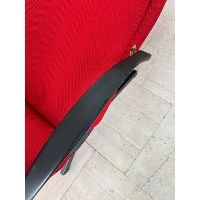 Italian Model P40 Reclining Chair by Osvaldo Borsani for Tecno, Italy, 1950s For Sale - Image 17 of 18