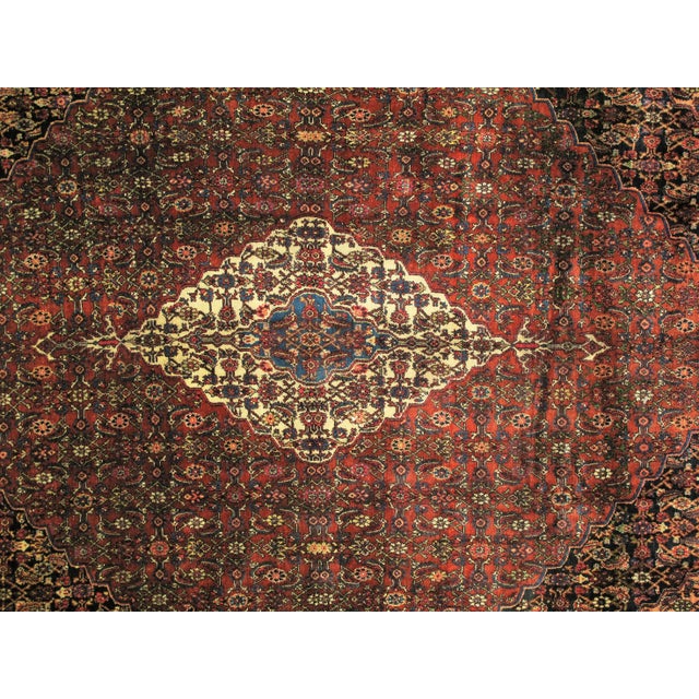 Early 20th Century Antique Persian Bibikabad Rug - 9′1″ × 12′1″ For Sale - Image 4 of 6