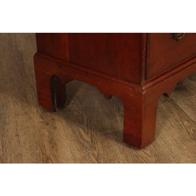 Antique American Chippendale Period Cherry Tall Chest Of Drawers For Sale - Image 11 of 18