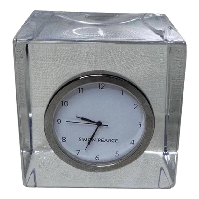 Simon Pearce Handmade Woodbury Glass Clock For Sale