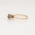 Mid-Century Modern Emerald Diamond Tulip Ring Sz 5.5 Vintage 14k Yellow Gold Stacking Band Jewelry For Sale - Image 3 of 6
