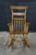 Antique Early American Country Farmhouse Oak & Maple Spindle Back Rocking Chair For Sale - Image 4 of 18