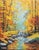 Original Oil Painting, a Stream in the Autumn Woods For Sale
