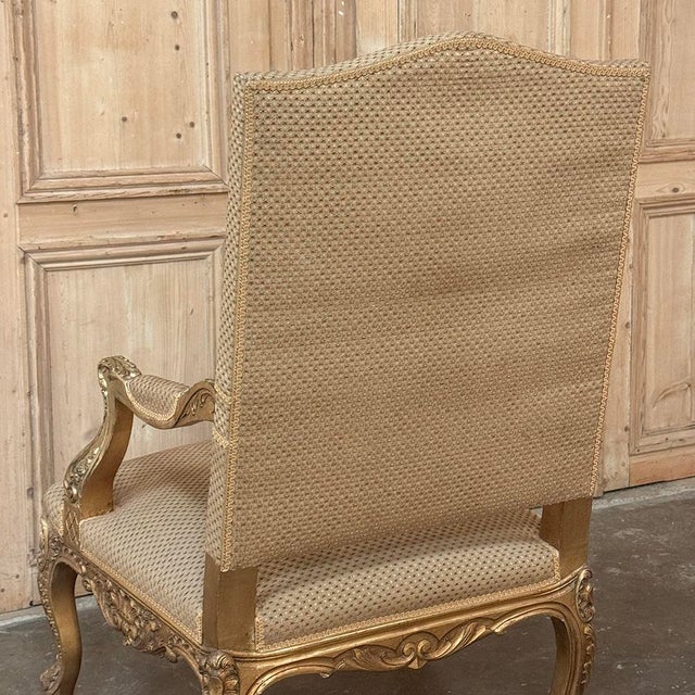 19th Century French Regence Giltwood Armchairs ~ Fauteuils For Sale - Image 16 of 18