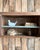 Tan Small Wall-Mounted Walnut Display Case, 1940s For Sale - Image 8 of 13